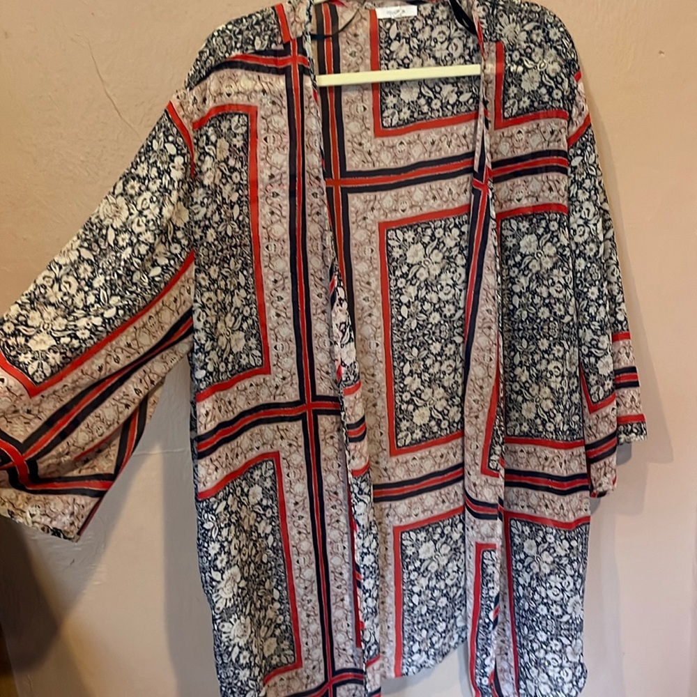 Long sleeve chiffon cardigan